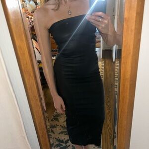 Leather Strapless Dress